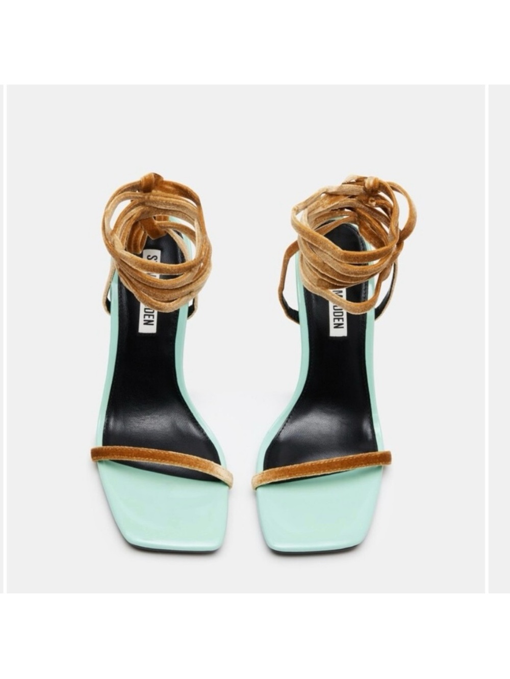 PASSIONATE Multi Velvet Strappy Square Toe Heel Women's Heels - Steve Madden - Picture 3 of 6